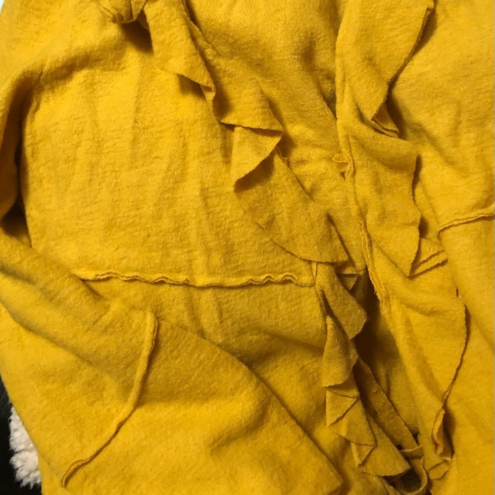 NWT Willi Smith mustard ruffle blazer/jacket size XL - Picture 3 of 3